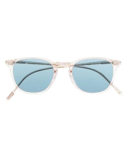 Oliver Peoples Blue Transparent-Frame Sunglasses