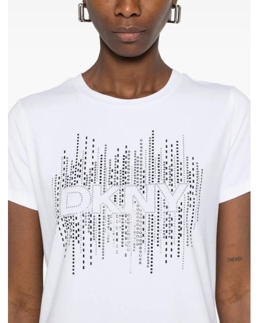 T-Shirt Con Logo di DKNY in White