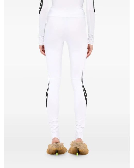 MSGM Legging Met Logo in het White