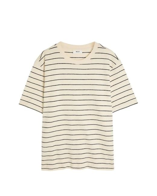 NN07 White Horizontal-Stripe T-Shirt for men