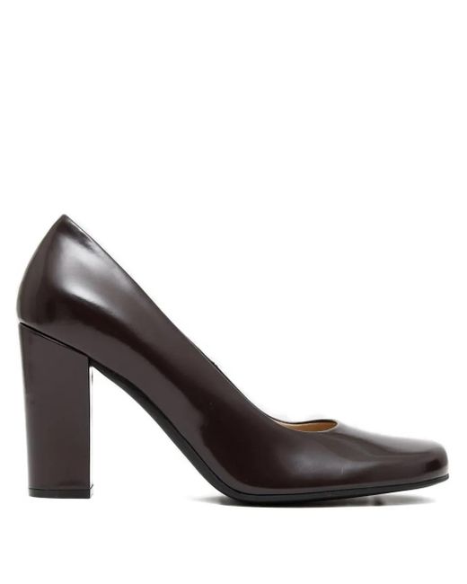 The Row Brown Penelope Block-Heel Pumps