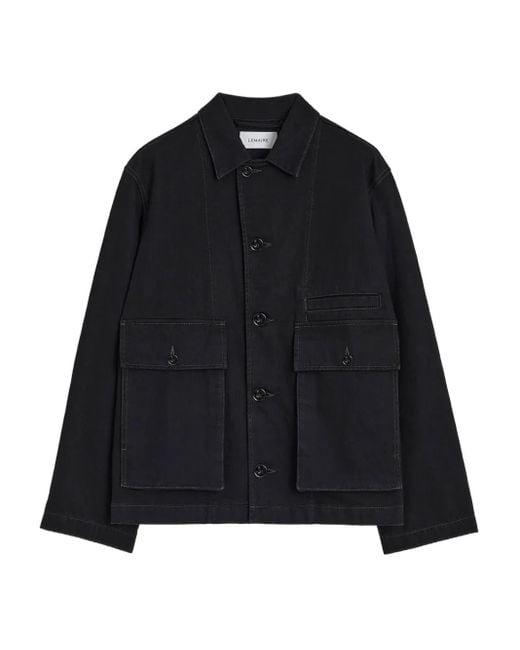Giacca Denim Boxy di Lemaire in Black