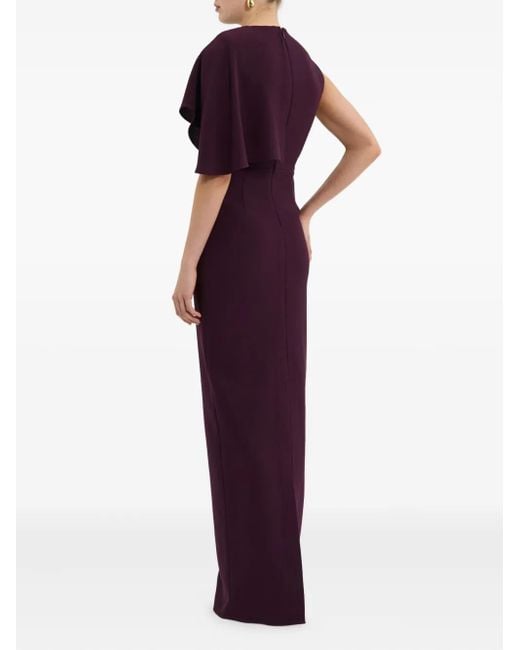 Rebecca Vallance Purple Drapiertes Abendkleid