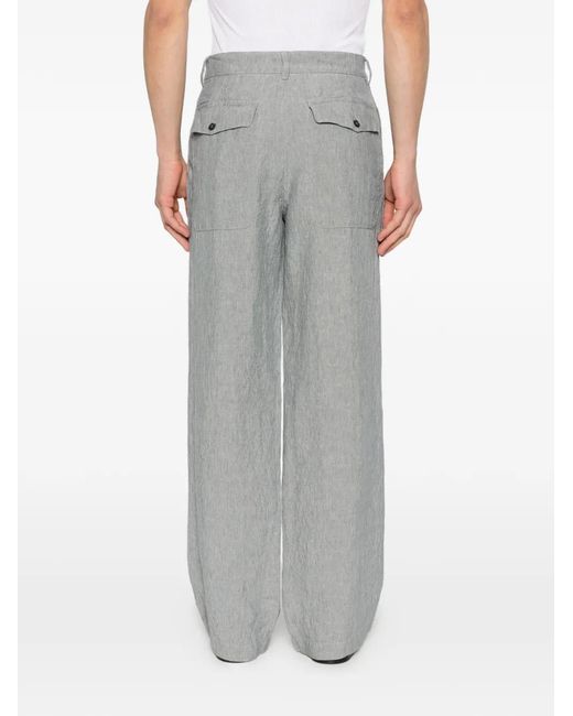 Barena Gray Button Trousers for men
