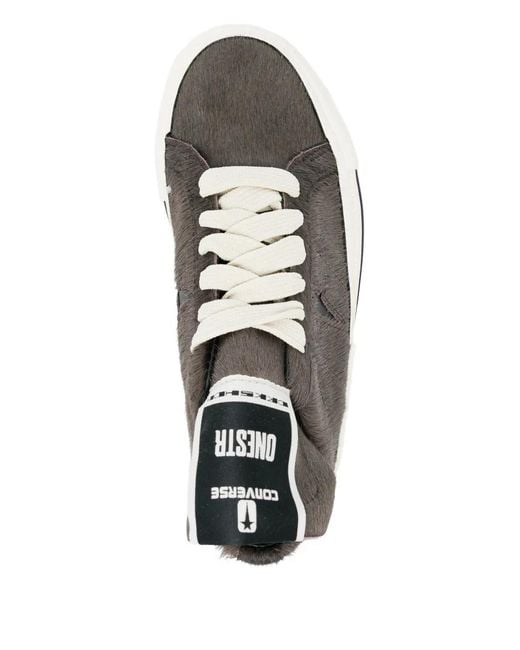 Rick Owens Brown Faux Fur Trainers