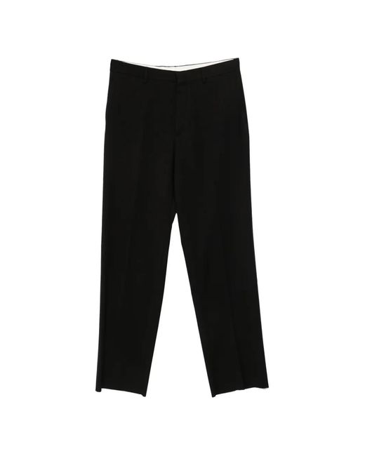 Concealed-fastening straight-leg trousers Tagliatore de hombre de color Black