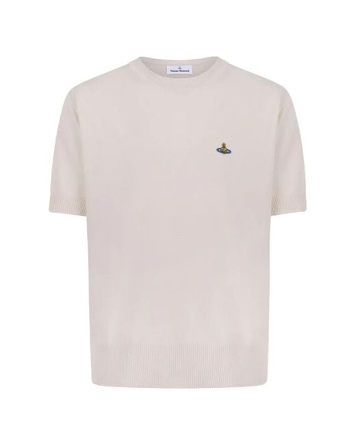 Vivienne Westwood White Embroidered T-Shirt for men