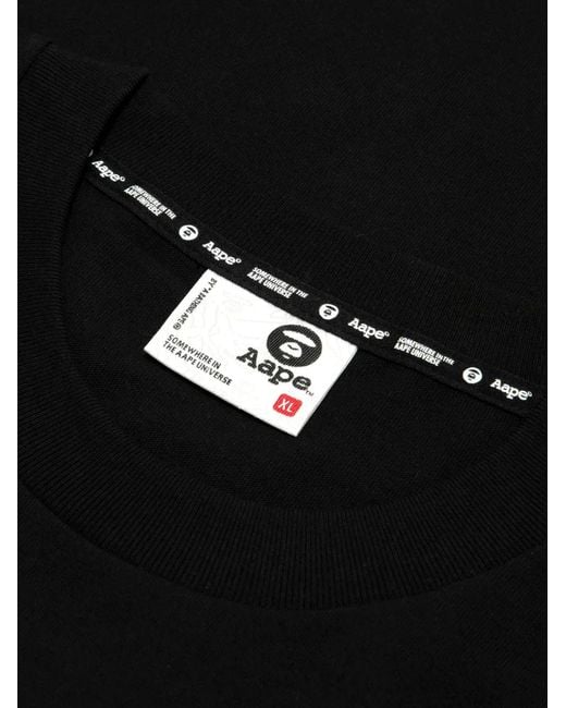 Aape By A Bathing Ape Black Ape Head Logo Long-Sleeved Sweatshirt for men