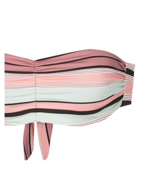 Clube Bossa Pink Venet Striped Bikini Top