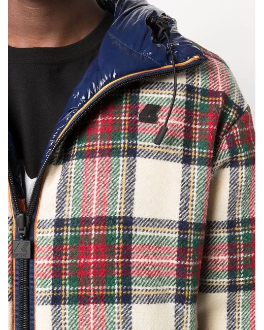 Plumífero reversible con capucha K-Way de hombre de color Blue