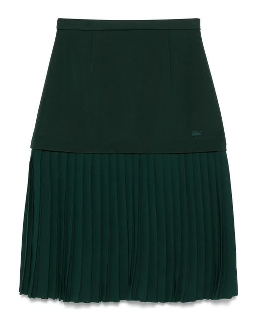 Lacoste プリーツ サテンスカート Green