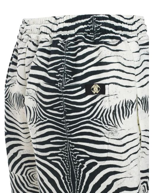 メンズ Roberto Cavalli ゼブラ ショートパンツ White