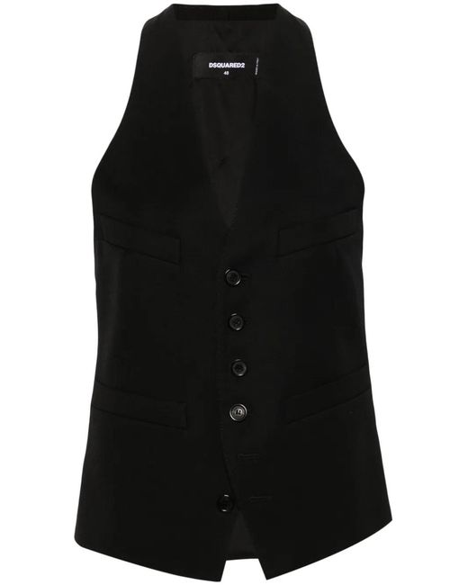 DSquared² Black Classic Dean Vest Clothing