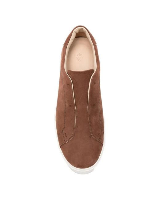 Eleventy Brown Slip-On Sneakers for men