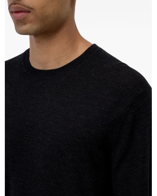 Closed Black Crew-Neck Sweater for men