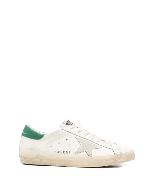 Golden Goose Deluxe Brand White Super Star Leather Sneakers for men