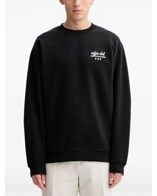 Marc O' Polo Black Graphic-Print Sweatshirt for men
