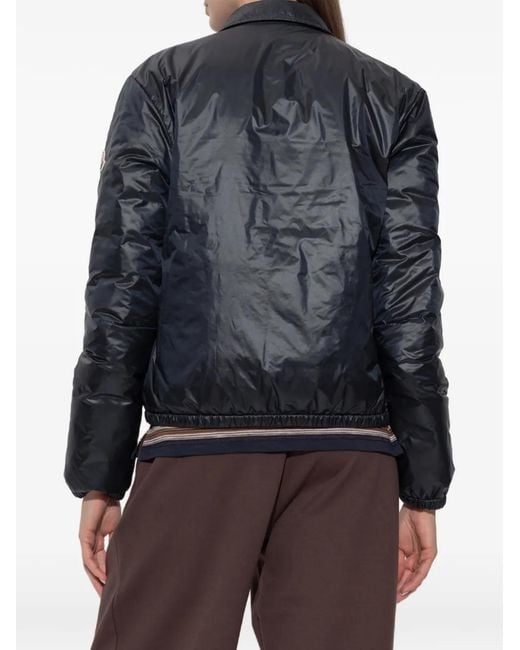 Moncler Blue Lanset Logo-Patch Jacket