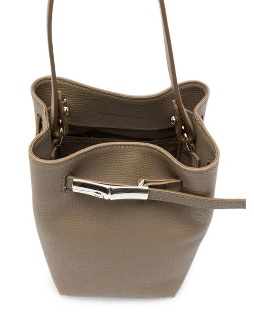 Longchamp Natural Xs Le Smart Leather Bucket Bag