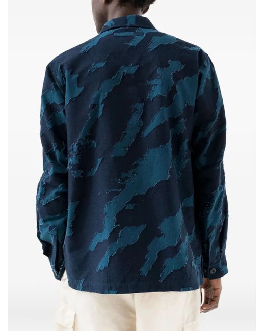 Camicia Con Stampa Camouflage di Maharishi in Blue da Uomo