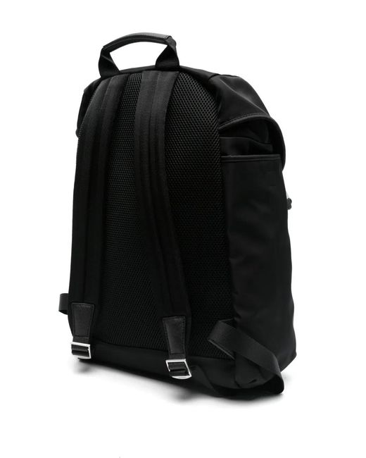 Sandro Black Logo-lettering Backpack for men