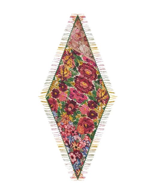 Pierre Louis Mascia Red Schal Mit Blumenmuster