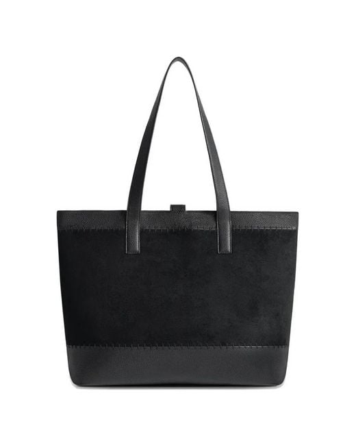 Manière De Voir Black Contrast-Trim Tote Bag for men