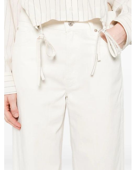 Seven7 White Five-Pocket Jeans