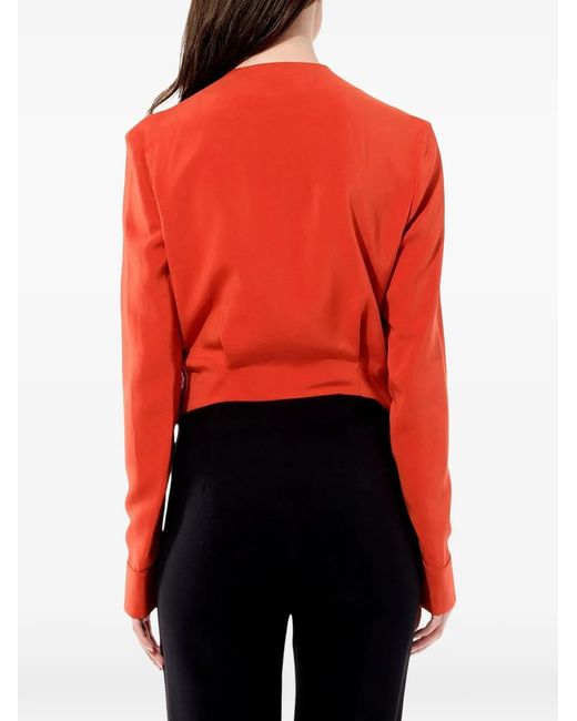 Balenciaga Red Tweed Panelled Jacket