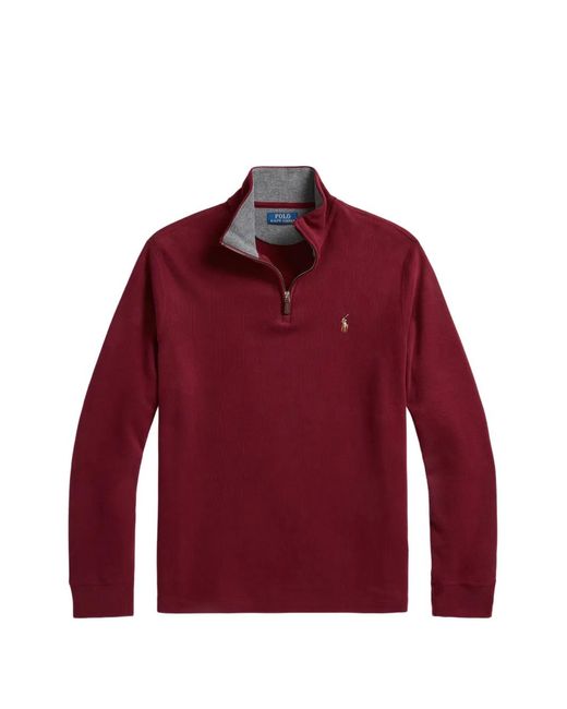 Polo Ralph Lauren Quarter-Zip Embroidered-Logo Sweater for men