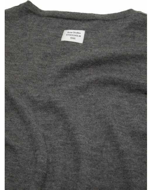 Acne Gray Cashmere Knit Sweater for men
