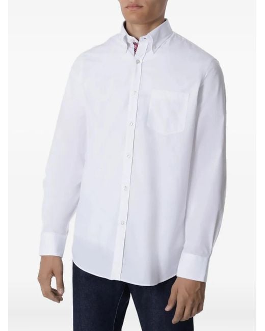 Paul & Shark White Patch-Pocket Cotton Shirt for men