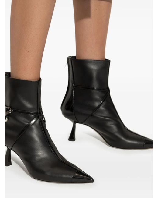 Jimmy Choo Black 70Mm Pearl-Embellished Pointed-Toe Boots