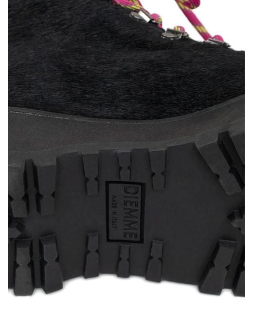 Diemme Black Haircalf Lace-Up Boots
