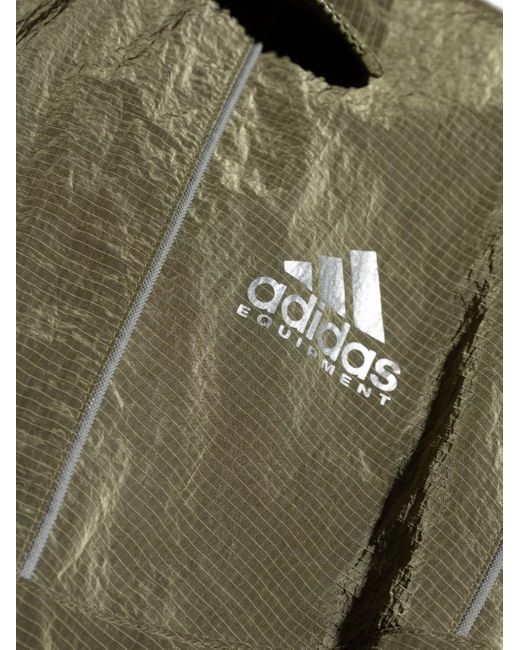 Adidas Green Eqt Reflective-Stripe Track Jacket for men
