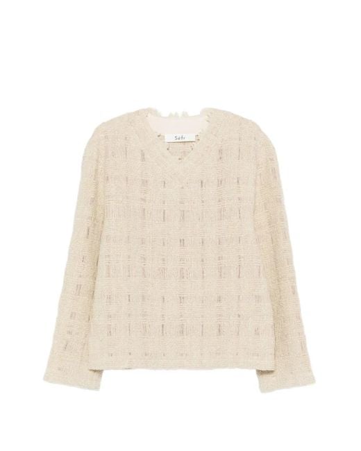 Séfr Natural Desi V-Neck Sweater for men