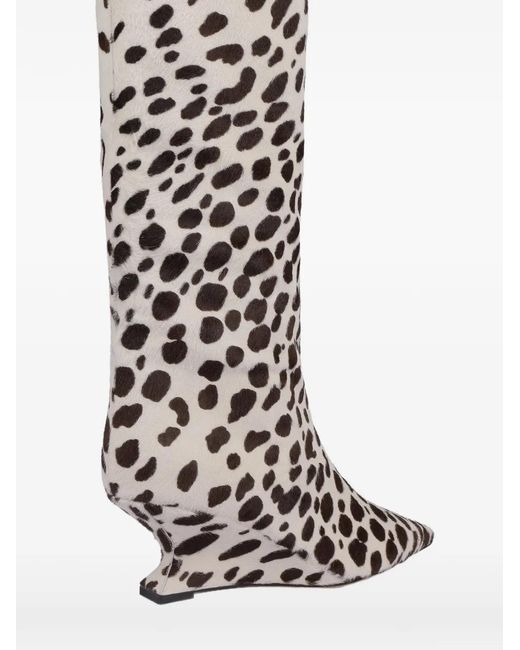 Paris Texas White Bottines Nina À Imprimé Animalier