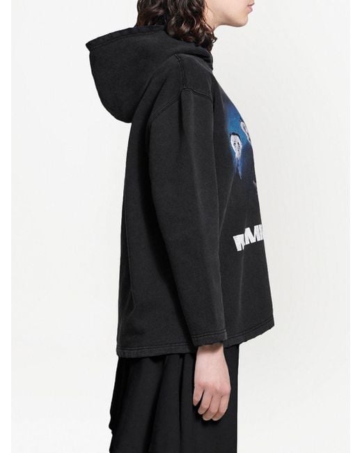 Balenciaga Rammstein Long-sleeve Hoodie in Black | Lyst UK