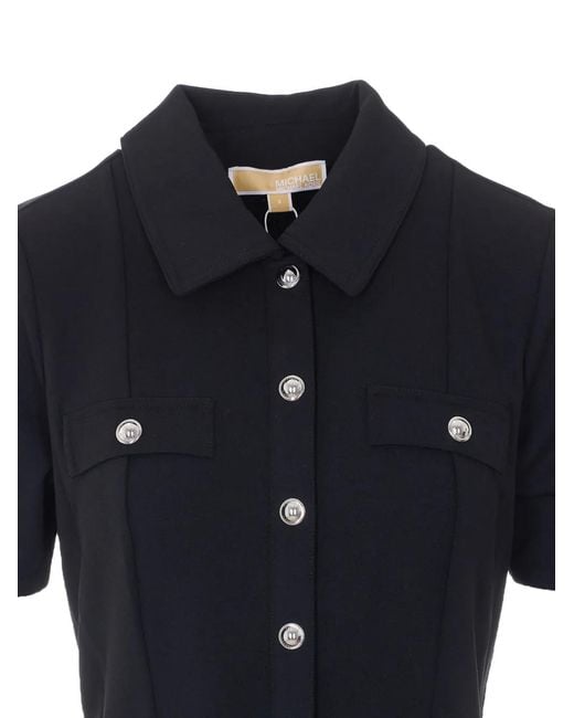 MICHAEL Michael Kors Black Button Chain Mini Dress