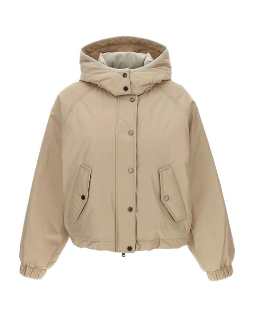 Chaqueta bómber con cremallera Brunello Cucinelli de color Natural