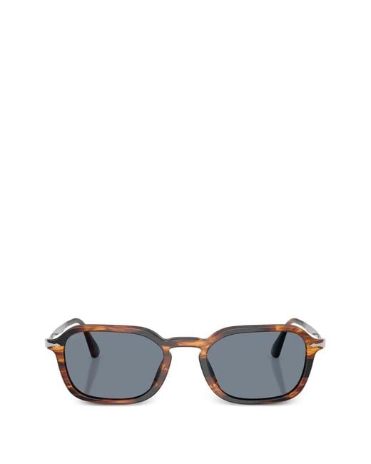 Persol Brown Striped Frame Sunglasses