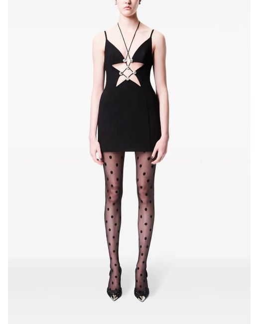 Area Black Cut Out Sleeveless Mini Dress