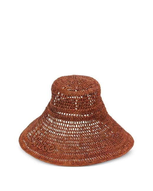 Chloé Brown Raffia Hat