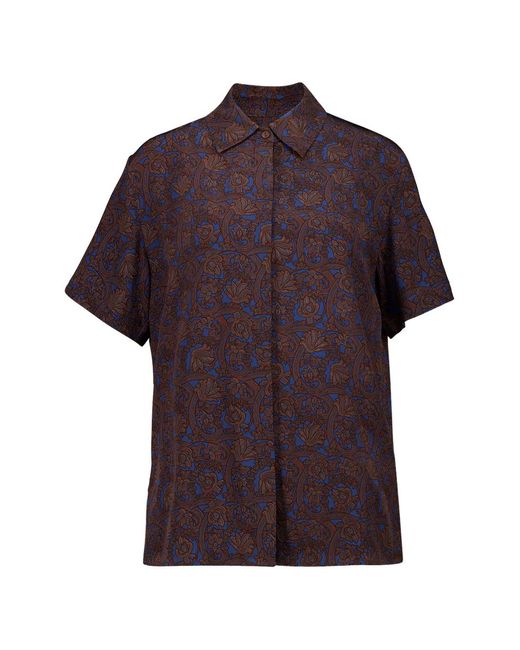 Matteau Purple Paisley-Print Shirt