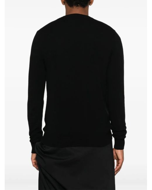COMME DES GARÇONS PLAY Black Pullover Mit Logo-Patch