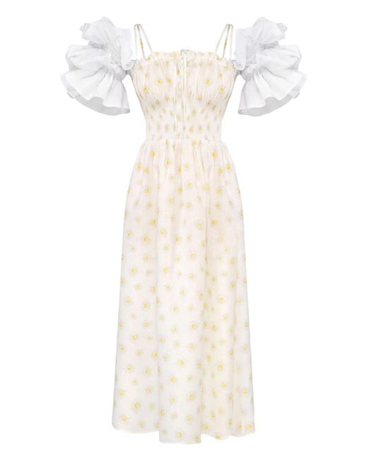 Sleeper White Arle Maxi Dress