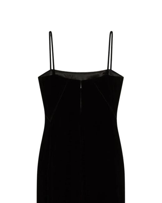 Givenchy Black Sliced Long Slashed Dress
