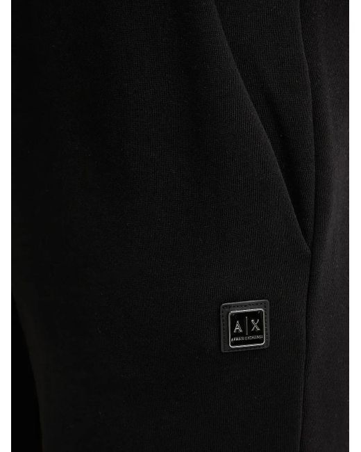 ARMANI EXCHANGE Black Elastic-Cuff Joggers