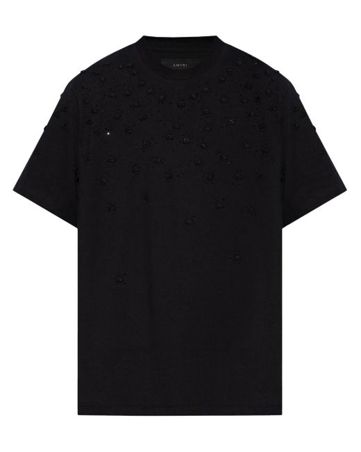 Amiri Katoenen T-shirt Met Textuur in het Black voor heren