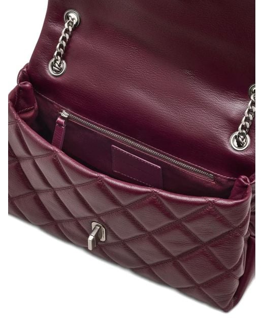 Marc Jacobs Purple Mittelgroße The Quilted Dual Convertible Schultertasche